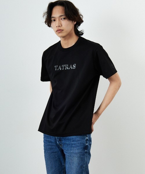 セール】[TATRAS/タトラス] RISTEN ブランド刺繍ロゴ ショートスリーブ