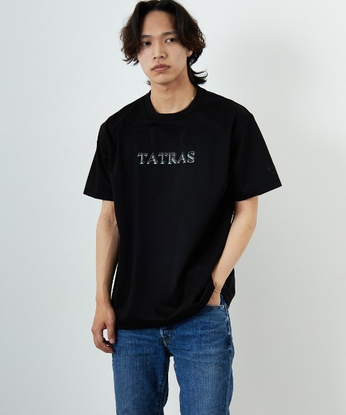 セール】[TATRAS/タトラス] RISTEN ブランド刺繍ロゴ ショートスリーブ