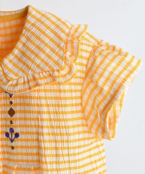 moimoln（モイモルン）の「ロディチェックワンピース（ワンピース・キッズ・イエロー・110cm/90cm/80ｃｍ/100cm）」の3枚目の写真