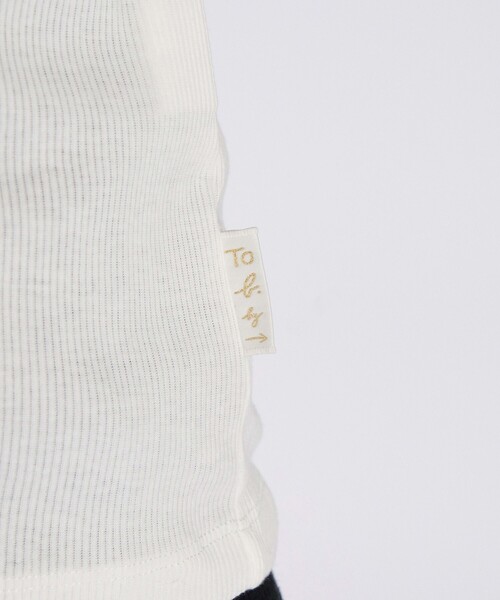 To b. by agnes b.(トゥービーバイアニエスベー)の「リブ タンクトップ(Tシャツ/カットソー・レディース・ホワイト・40/38)」の12枚目の写真