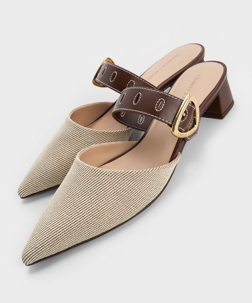 CHARLES & KEITH(チャールズ & キース)の「Sepphe セフェ メタリックバックル ポインテッドトゥヒールミュール(パンプス・レディース・ブラック/ブラウン/クリーム・22.5cm/23cm/23.5cm/24.5cm/25cm/25.5cm/26.5cm)」の7枚目の写真