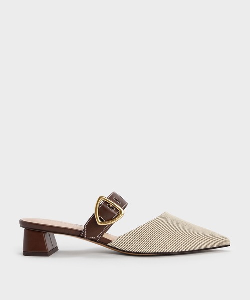 CHARLES & KEITH(チャールズ & キース)の「Sepphe セフェ メタリックバックル ポインテッドトゥヒールミュール(パンプス・レディース・ブラック/ブラウン/クリーム・22.5cm/23cm/23.5cm/24.5cm/25cm/25.5cm/26.5cm)」の19枚目の写真