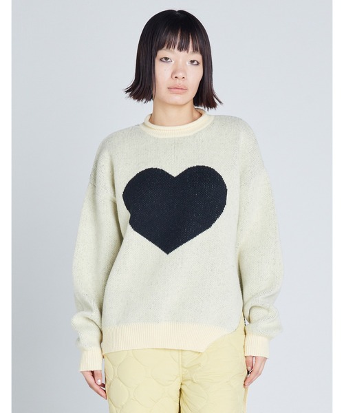 Little sunny bite(リトルサニーバイト)の「【8】【Little Sunny Bite】love knit top(ニット/セーター・レディース・グリーン/ピンク/ブラック/アイボリー・MEDIUM/SMALL)」の3枚目の写真