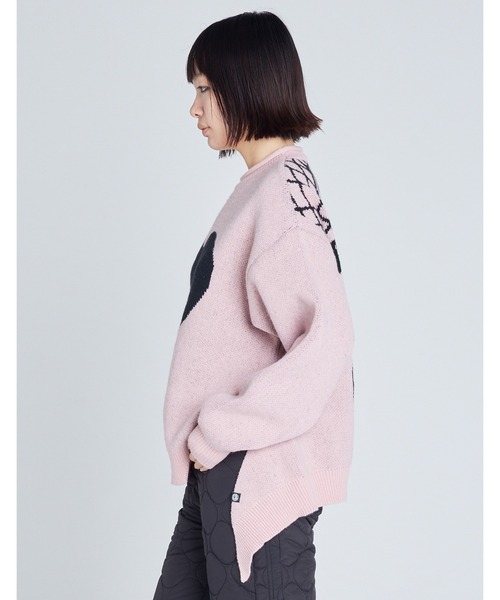 Little sunny bite(リトルサニーバイト)の「【8】【Little Sunny Bite】love knit top(ニット/セーター・レディース・グリーン/ピンク/ブラック/アイボリー・MEDIUM/SMALL)」の14枚目の写真