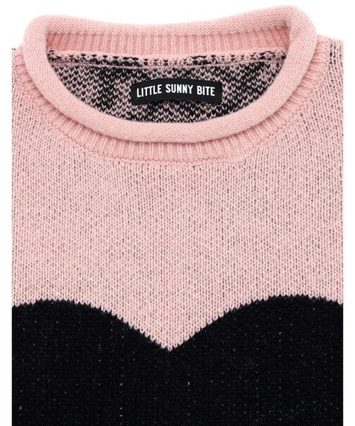 Little sunny bite(リトルサニーバイト)の「【8】【Little Sunny Bite】love knit top(ニット/セーター・レディース・グリーン/ピンク/ブラック/アイボリー・MEDIUM/SMALL)」の16枚目の写真