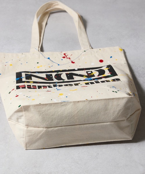 NUMBER (N)INE ナンバーナイン キャンバス レザー トートバッグ NUMBER(N)INE/ナンバーナイン】CANVAS TOTE/キャンバストート