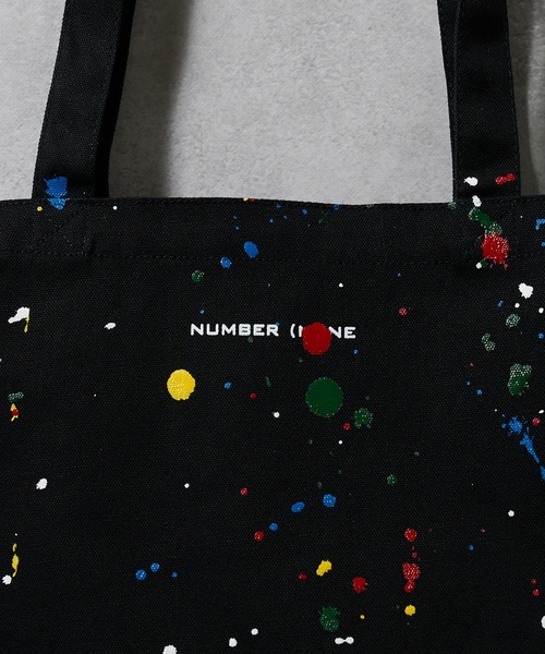 バック他 トールペイント HAND PAINTED N(N) number nine CANVAS TOTE BAG / ハンド