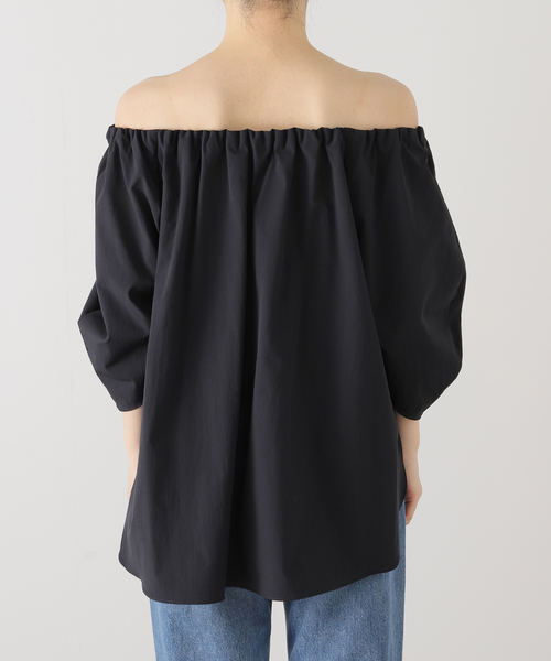 La TOTALITE（ラトータリテ）の「【洗える】オフショルブラウス（シャツ/ブラウス・レディース・ネイビー/イエロー・FREE）」の14枚目の写真