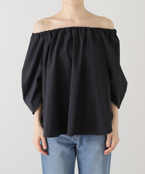 La TOTALITE（ラトータリテ）の「【洗える】オフショルブラウス（シャツ/ブラウス・レディース・ネイビー/イエロー・FREE）」の21枚目の写真