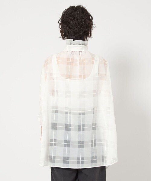 別注】＜dahl'ia＞フリル チェックブラウス-united LOVE project 2025