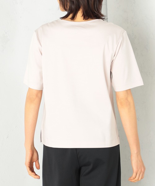 GALLORIA（ギャローリア）の「【キレメクシリーズ】衿ラメテープ　クルーネックTシャツ（Tシャツ/カットソー・レディース・スモークピンク/ブラック/ライトグレー/ホワイト・LL/S/M/L）」の19枚目の写真