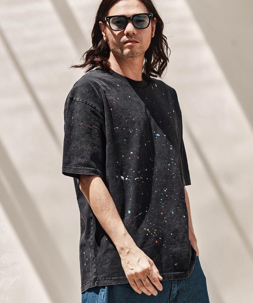 CAMBIO（カンビオ）の「mt9782-Pigment Wash Paint Splash Tee Tシャツ（Tシャツ/カットソー・メンズ・ブラック系その他・L/M/S）」の13枚目の写真