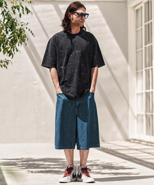 CAMBIO（カンビオ）の「mt9782-Pigment Wash Paint Splash Tee Tシャツ（Tシャツ/カットソー・メンズ・ブラック系その他・L/M/S）」の7枚目の写真