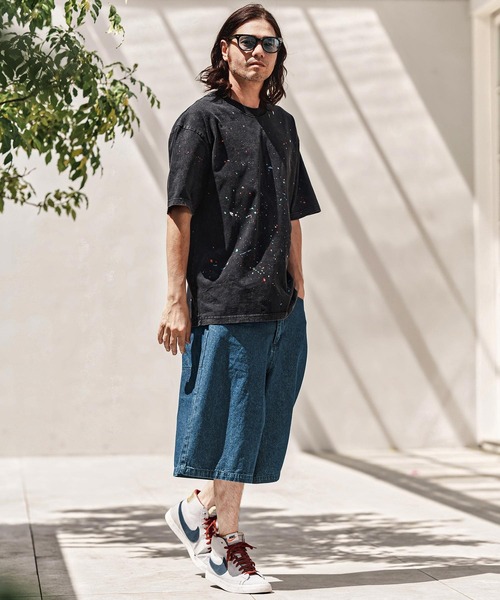 CAMBIO（カンビオ）の「mt9782-Pigment Wash Paint Splash Tee Tシャツ（Tシャツ/カットソー・メンズ・ブラック系その他・L/M/S）」の8枚目の写真