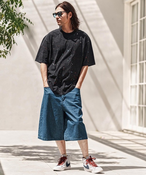 CAMBIO（カンビオ）の「mt9782-Pigment Wash Paint Splash Tee Tシャツ（Tシャツ/カットソー・メンズ・ブラック系その他・L/M/S）」の9枚目の写真