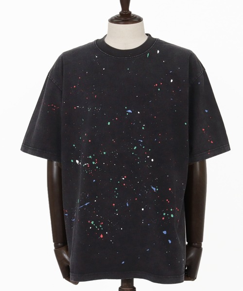 CAMBIO（カンビオ）の「mt9782-Pigment Wash Paint Splash Tee Tシャツ（Tシャツ/カットソー・メンズ・ブラック系その他・L/M/S）」の10枚目の写真