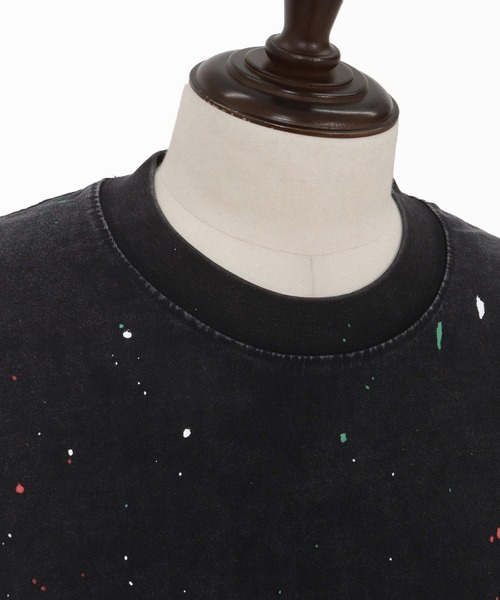 CAMBIO（カンビオ）の「mt9782-Pigment Wash Paint Splash Tee Tシャツ（Tシャツ/カットソー・メンズ・ブラック系その他・L/M/S）」の2枚目の写真