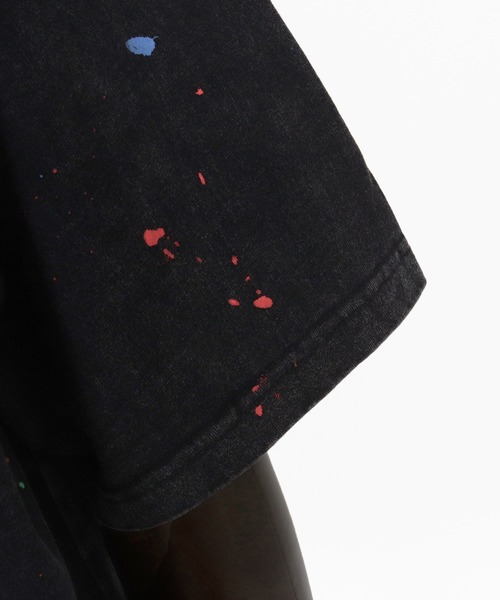CAMBIO（カンビオ）の「mt9782-Pigment Wash Paint Splash Tee Tシャツ（Tシャツ/カットソー・メンズ・ブラック系その他・L/M/S）」の4枚目の写真