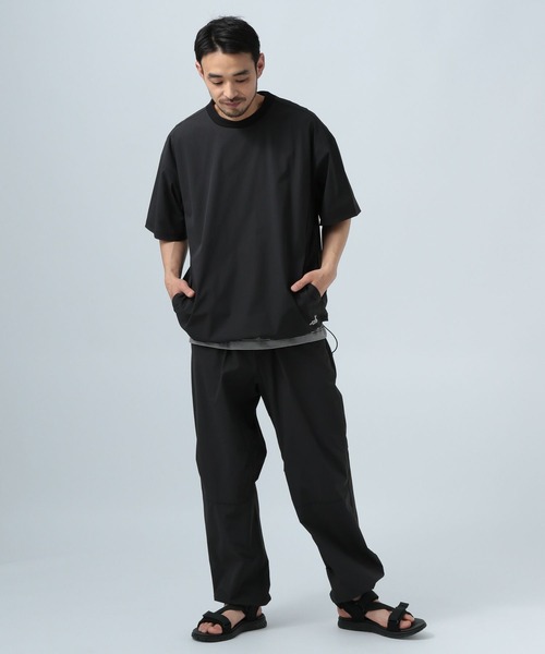 BAYFLOW（ベイフロー）の「[セットアップ可]アクティブ半袖プルオーバー【ストレッチ】（Tシャツ/カットソー・メンズ・ベージュ/グレー/ブラック・MEDIUM/LARGE）」の11枚目の写真