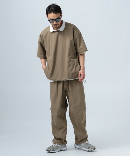 BAYFLOW（ベイフロー）の「[セットアップ可]アクティブ半袖プルオーバー【ストレッチ】（Tシャツ/カットソー・メンズ・ベージュ/グレー/ブラック・MEDIUM/LARGE）」の9枚目の写真