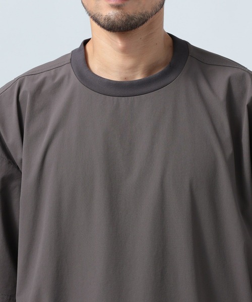 BAYFLOW（ベイフロー）の「[セットアップ可]アクティブ半袖プルオーバー【ストレッチ】（Tシャツ/カットソー・メンズ・ベージュ/グレー/ブラック・MEDIUM/LARGE）」の4枚目の写真