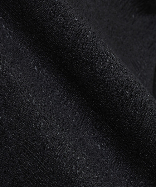 MEN'S MELROSE（メンズメルローズ）の「ジャガードメッシュボタンレスカーディガン（カーディガン/ボレロ・メンズ・ブラック/セージグリーン・4/2/3）」の15枚目の写真