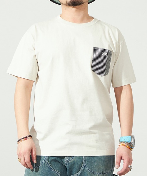 [ERL] 胸ポケット付き 半袖Tシャツ セール】Lee/リー 胸ポケット付きTシャツ【アウトレット店舗