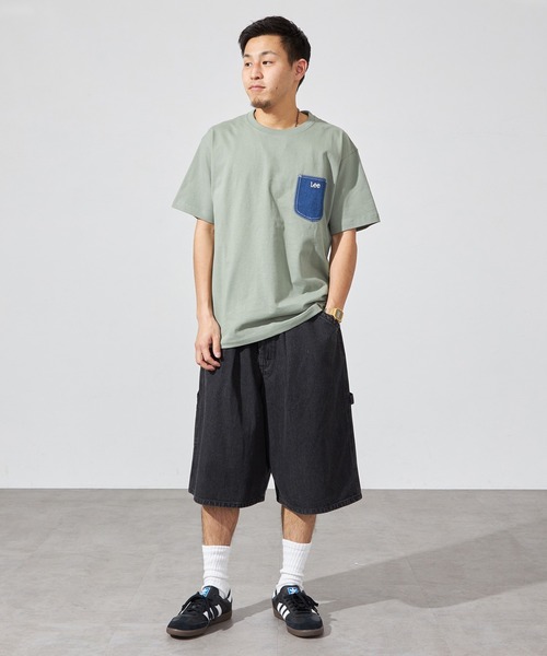 Lee（リー）の「Lee/リー　胸ポケット付きTシャツ【アウトレット店舗・WEB限定】（Tシャツ/カットソー・メンズ・ブラック/ミント/ホワイト/グレー・X-LARGE/LARGE/MEDIUM/SMALL/X-SMALL）」の14枚目の写真