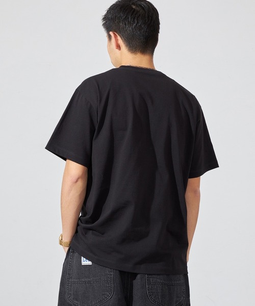 黒 Tシャツ ポケット付き Lee/リー 胸ポケット付きTシャツ【アウトレット店舗・WEB限定