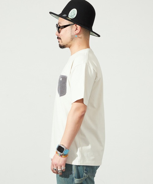 Lee（リー）の「Lee/リー　胸ポケット付きTシャツ【アウトレット店舗・WEB限定】（Tシャツ/カットソー・メンズ・ブラック/ミント/ホワイト/グレー・X-LARGE/LARGE/MEDIUM/SMALL/X-SMALL）」の8枚目の写真