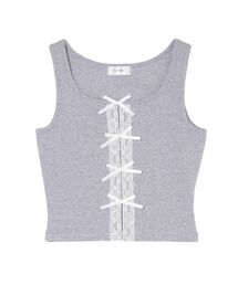 EATME | フロントリボンノースリーブTOP(タンクトップ)