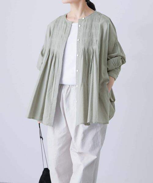コットンピンタックブラウス(シャツ/ブラウス)|かぐれ(カグレ)の コットンピンタックブラウス(シャツ/ブラウス)|かぐれ(カグレ)の