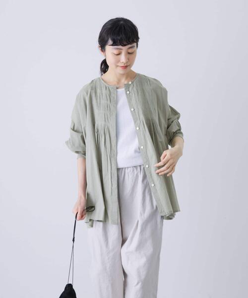 コットンピンタックブラウス（シャツ/ブラウス）｜かぐれ（カグレ）の