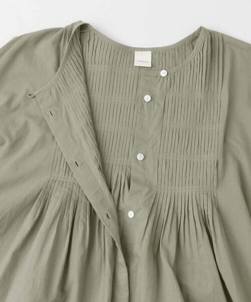 かぐれ(カグレ)の「コットンピンタックブラウス(シャツ/ブラウス・レディース・ブラック/オフホワイト/グリーン系その他・FREE)」の9枚目の写真