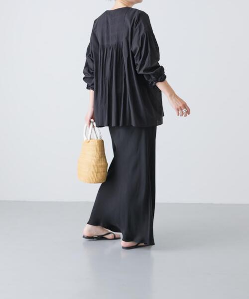 【週末お値下げ】かぐれ　ピンタックチュニック　ブラウス　新品未使用 コットンピンタックブラウス（シャツ/ブラウス）｜かぐれ