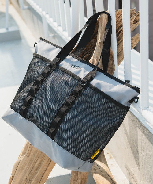 HARVEST ブラック トートバッグ JE W-3063 KEEN（キーン）の「『別注』KEEN×DOORS HARVESTADVENTURE TOTE
