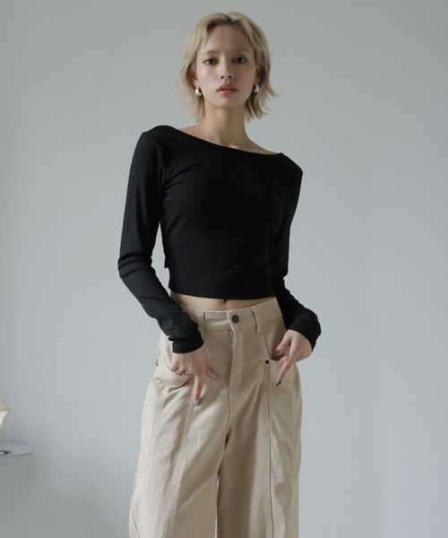 Ulysses（ユリシス）の「ステッチデザインワイドパンツ（その他パンツ・レディース・ベージュ・S/L/M）」の7枚目の写真