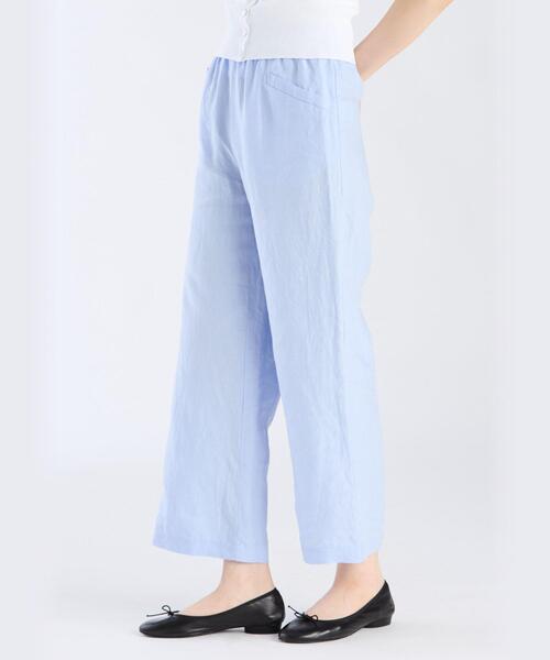 agnes b.（アニエスベー）の「リネン ロング ワイドパンツ ”New Moulin”（その他パンツ・レディース・ブルー系その他・1/2/3）」の2枚目の写真
