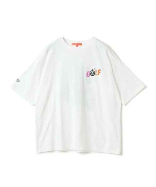 BeamsGolf BMGロゴ Tシャツ ホワイト WOMEN〉【別注】PARK SIDE DONUTS / ドーナツボーイ Tシャツ