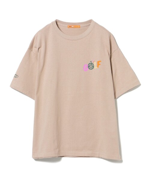 「BEAMS GOLF」 半袖Tシャツ LARGE ピンク レディース WOMEN〉【別注】PARK SIDE DONUTS / ドーナツボーイ Tシャツ