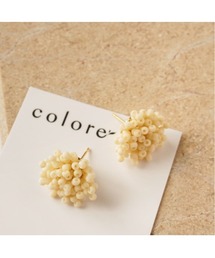 【colore】】【金属アレルギー対応】ふんわりビーズの一粒ピアス(MA)