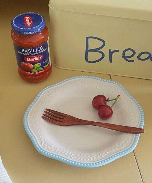 Made in I(メイドインアイ)の「レトロラインプレート(食器・レディース・ブルー/レッド・FREE)」の5枚目の写真