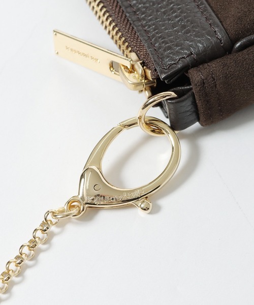 sita parantica（シータパランティカ）の「sita parantica/シータ パランティカ Ultrasuede POUCH_S ショルダーバッグ ブランドロゴ ミニバッグ（ショルダーバッグ・レディース・グレイッシュベージュ・ONE SIZE）」の4枚目の写真