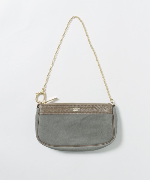 sita parantica（シータパランティカ）の「sita parantica/シータ パランティカ Ultrasuede POUCH_S ショルダーバッグ ブランドロゴ ミニバッグ（ショルダーバッグ・レディース・グレイッシュベージュ・ONE SIZE）」の9枚目の写真