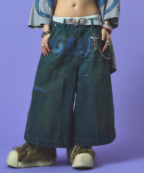 GALFY（ガルフィー）の「GALFY-部族長デカ短パン（デニムパンツ・メンズ・ライトブルー/ブルー系・XL/L）」の14枚目の写真