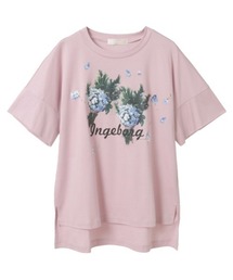 セール】 【アウトレット】花デザインプリントTシャツ （Tシャツ