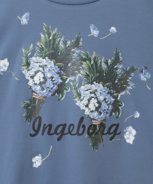 INGEBORG(インゲボルグ)の「ローズマリーとアジサイワンポイントpt.Tシャツ(Tシャツ/カットソー・レディース・ブラック/オフホワイト/ブルー/ネイビー/ピンク・MEDIUM)」の10枚目の写真
