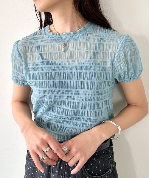 【☺︎】BODE シアーラバンデュラ半袖シャツ　S size Sheer Lavandula Short Sleeve Shirt – BODE