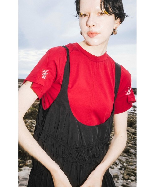 TUCK SLEEVE SHORT T（Tシャツ/カットソー）｜OMMO（オーエム
