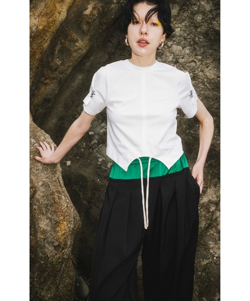TUCK SLEEVE SHORT T（Tシャツ/カットソー）｜OMMO（オーエム